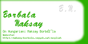 borbala maksay business card